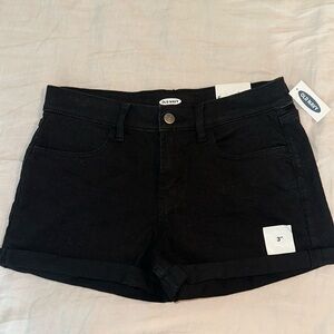 Black denim old navy shorts size 6